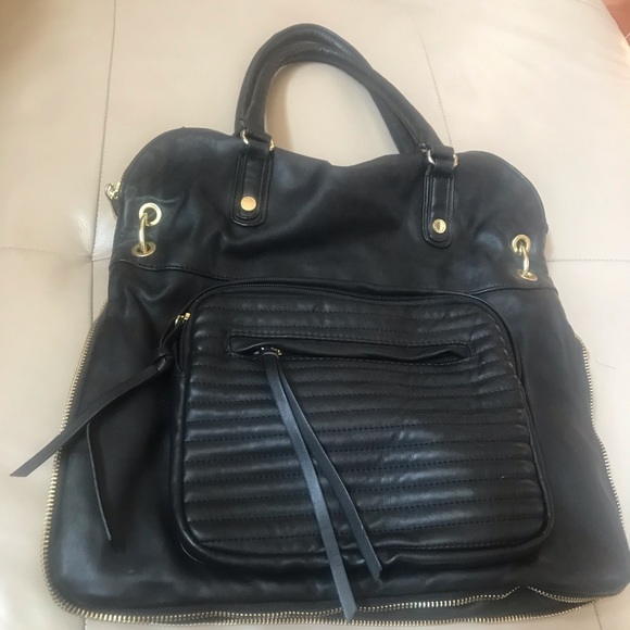 Steve Madden Black Expandable Purse - Picture 4 of 16